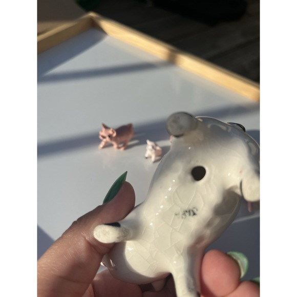 Farm Animals Mommy Pig Plus 9 Piglets Vintage Collectibles Ceramic Made In Japan - Picture 14 of 16